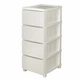 Комод пластиковый на 4 ящика R-Plastic РОТАНГ белый - изображение 2