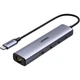 Концентратор 5-in-1 USB Type-C UGREEN CM475 Ethernet-адаптер RJ45 (Gigabit Ethernet) USB3.0 HUB 5Gbps с дополнительным питанием PD 100W Сетевая карта (20932) - изображение 1