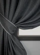 Комплект коротких штор VR-Textil Льон-блекаут Льон Мішковина № 1161ш Графітовий 130х170см 2 шт (35-0100) - зображення 3