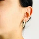 Серьги из красного золота с куб. циркониями С268 - изображение 4