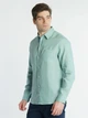 Сорочка чоловіча зелена Arber LINEN SHIRT 1.1 43 зріст 4 зелений (M05.21.34.321) - зображення 3