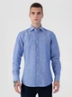 Льняна сорочка чоловіча синя Arber LINEN SHIRT 2 43-44 зріст 5 синій (M05.15.06.222) - изображение 1
