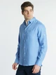 Льняна сорочка чоловіча блакитна Arber LINEN SHIRT 1.1 41 зріст 4 блакитний (M05.10.25.321) - зображення 3