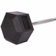 Штанга фиксированная прямая обрезиненная FDSO Rubber Hexagon Barbell TA-6230 45 кг Черный (58508088) - изображение 3
