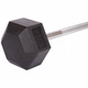 Штанга фіксована пряма гумова Rubber Hexagon Barbell 25кг Record (гриф l-95см) (TA-6230-25) - изображение 3