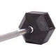 Штанга фіксована пряма гумова Rubber Hexagon Barbell 25кг Record (гриф l-95см) (TA-6230-25) - изображение 4
