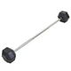 Штанга фіксована пряма резинова Rubber Hexagon Barbell 30кг Record Ultra (гриф l-95см) - зображення 1