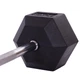 Штанга фіксована пряма гумова Rubber Hexagon Barbell 40кг Record (гриф l-95см) (TA-6230-40) - изображение 4