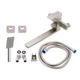 Набір змішувачів для ванни та умивальника Lidz Kubis 005 сатин з довгим виливом - зображення 2