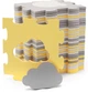 Килимок-пазл Kinderkraft Luno shapes 3D з пінопласту Yellow, 5902533919338 - зображення 3