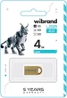 Флеш-накопичувач моноблок Flash Wibrand USB 2.0 Lynx 4Gb WI2.0/LY4M2G Gold - зображення 2