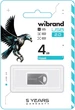 Флеш-накопичувач моноблок Flash Wibrand USB 2.0 Hawk 4Gb WI2.0/HA4M1S Silver - зображення 2