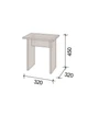 Табурет Furnigrade Т-1 білий 320х320х450 - зображення 2