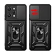 Чохол Fiji Camera Defence для Xiaomi Redmi 12 бампер із захистом камери та підставкою Black - зображення 2