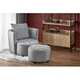 М'яке крісло з пуфом Halmar Hampton 750*740*610*350 мм - зображення 2