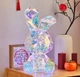 Нічник кришталевий зайчик LED світильник 3D 40 см - зображення 2
