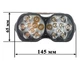 Светодиодная фара Moto 18 LED 30W двойная овальная для мотоцикла, мопеда, скутера. Белый свет (05607) - изображение 5
