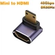 Перехідник адаптер Mini HDMI - HDMI (M/F) LED HDMI 2.1 8К 48Gbps (C8K-05) (48666) - зображення 2