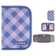 Пенал Kite 1 відділення з 2 відворотами Purple Chequer K24-622-3 - зображення 1