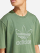 T-shirt męski bawełniany adidas Adicolor Trefoil IR7993 L Oliwkowy (4066759599857) - obraz 3