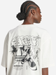 T-shirt damski oversize adidas Graffiti IS2845 M Biały (4066766007383) - obraz 5