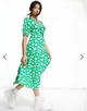 Женское летнее платье миди ASOS Influence M зеленое ромашка 1306 - изображение 1