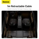 Док-станція Baseus T-Space Series HUB для Tesla Cars З retractable 45W type-C cable |2USB/2Type-C| чорна - зображення 15