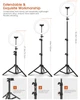Кольцевая лампа со штативом Elegiant EGL-06 10" Черно-белая Б/В - изображение 5