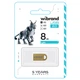 Флеш-накопичувач металевий брелок моноблок Flash Wibrand WI2.0/LY8M2G USB 2.0 Lynx 8Gb Gold - зображення 2