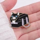 Брошь-значок BROCHE бижутерия Животные Кот в саквояже чёрная BRGV114206 - изображение 5
