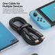 Кабель для быстрой зарядки и передачи данных Toocki 5A/100W USB Type-C to USB Type-C 1 м 519 Черный - изображение 3