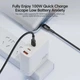 Кабель для быстрой зарядки и передачи данных Toocki 5A/100W USB Type-C to USB Type-C 1 м 519 Черный - изображение 7
