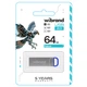 Флеш память флешка Wibrand Falcon 64Gb USB 2.0 Silver-Blue (WI2.0/FA64U7U) - изображение 2