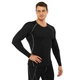 Чоловічий лонгслів з довгим рукавом рашгард Jason J01 розмір 3XL (50-52) Black-Grey - зображення 2