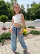 Кроп топ Suzie білого кольору 128 см 8 років 202437 - изображение 5