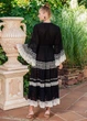 Довга чорна сукня з мереживом Fresh Cotton 23F-834/2 C 50(XXL) Чорно-Білий - зображення 2