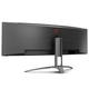 Монитор 49" AOC AG493UCX2, VA, 5120x1440, 165Гц, изгн., HDMIx3, DP, USB-C, USB-hub, HAS, цв, черный - изображение 3