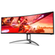 Монитор 49" AOC AG493UCX2, VA, 5120x1440, 165Гц, изгн., HDMIx3, DP, USB-C, USB-hub, HAS, цв, черный - изображение 7