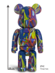 Статуэтка Bearbrick x KAWS x Tension 400% 28 см Medicom Toy Краски сияния - изображение 9