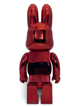 Статуэтка Bearbrick x Daruma x Rabbit Red 400% 28 см Medicom Toy Хромированный заяц - изображение 10
