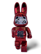 Статуэтка Bearbrick x Daruma x Rabbit Red 400% 28 см Medicom Toy Хромированный заяц - изображение 11