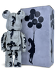 Статуэтка Bearbrick x Banksy x Flying Balloons Girl 400% 28 см Medicom Toy Девочка с воздушными шарами - изображение 2