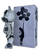 Статуэтка Bearbrick x Banksy x Flying Balloons Girl 400% 28 см Medicom Toy Девочка с воздушными шарами - изображение 3