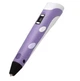 3D ручка набір з пластиком та трафаретами, 3D Pen-3 Violet c LCD дисплеєм, 3Д ручка для дітей - зображення 3