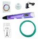 3D ручка набір з пластиком та трафаретами, 3D Pen-3 Violet c LCD дисплеєм, 3Д ручка для дітей - зображення 5