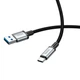 Кабель швидкісний 5 Гбіт/с USB на Type-C Hoco Data Cable (USB3.0, 5Gbps, 3А, 0.5m). Black - зображення 6