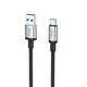Кабель швидкісний 5 Гбіт/с USB на Type-C Hoco Data Cable (USB3.0, 5Gbps, 3А, 0.5m). Black - зображення 9