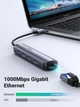 Концентратор 5-in-1 USB Type-C UGREEN CM418 гигабитный Ethernet адаптер RJ45 HDMI 4K HUB USB 5Gbps с дополнительным питанием PD 100W Сетевая карта Grey (10919) - изображение 5