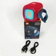 Портативна Bluetooth колонка TG339 5W з RGB підсвічуванням, Гучна блютуз колонка. Колір: червоний - зображення 2