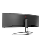 Монитор изогнутый AOC AGON AG493QCX TFT 48.8" Dual-FHD VA 144Гц HDMIx2 DP USB-hub HAS колонки Black (AG493QCX) - изображение 7